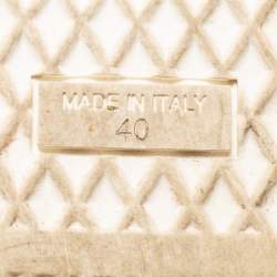 مملوكة مسبقًا Giuseppe Zanotti Beige Leather Low Top Sneakers Size 40