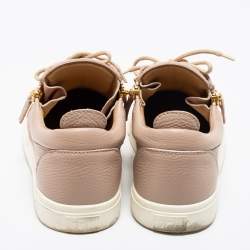 مملوكة مسبقًا Giuseppe Zanotti Beige Leather Low Top Sneakers Size 40