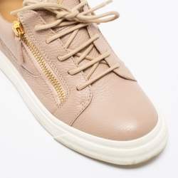 مملوكة مسبقًا Giuseppe Zanotti Beige Leather Low Top Sneakers Size 40