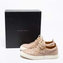 مملوكة مسبقًا Giuseppe Zanotti Beige Leather Low Top Sneakers Size 40