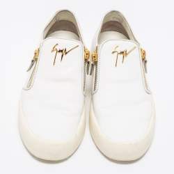 Giuseppe Zanotti White Leather Eve Slip On Sneakers Size 41