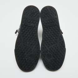 Giuseppe Zanotti Black Croc Embossed Leather London High Top Sneakers Size 41