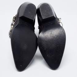 Pre Owned Giuseppe Zanotti Black Quilted Leather Olinda Zipper Detail Moto Biker Ankle Boots Size 43