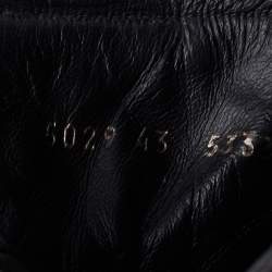 Pre Owned Giuseppe Zanotti Black Quilted Leather Olinda Zipper Detail Moto Biker Ankle Boots Size 43