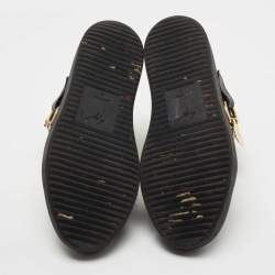 Pre Owned Giuseppe Zanotti Black Leather High Top Sneakers Size 42