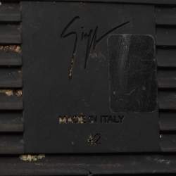 Pre Owned Giuseppe Zanotti Black Leather High Top Sneakers Size 42