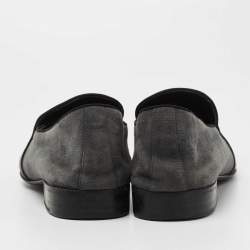 Giuseppe Zanotti Grey Suede Archibald Smoking Slippers Size 41.5