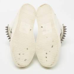 مملوكة مسبقًا Giuseppe Zanotti White Leather Spikes High Top Sneakers Size 46