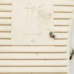 مملوكة مسبقًا Giuseppe Zanotti White Leather Spikes High Top Sneakers Size 46