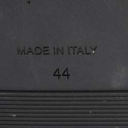 Pre Owned Giuseppe Zanotti Black Leather and Velvet Frankie Low Top Sneakers Size 44