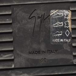 مملوكة مسبقًا Gisueppe Zannoti Black Perforated Leather High Top Sneakers Size 40