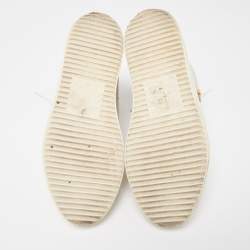 Pre Owned Giuseppe Zanotti Grey Croc Embossed Leather Kriss High Top Sneakers Size 43