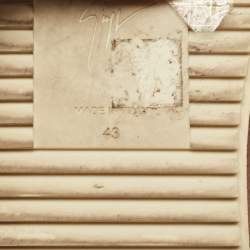 Pre Owned Giuseppe Zanotti Brown Leather Frankie Low Top Sneakers Size 43