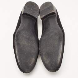 Giuseppe Zanotti Black Suede Embellished Slip On Loafers Size 46