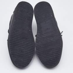 Giuseppe Zanotti Black Leather and Nylon Frankie Low Top Sneakers Size 43