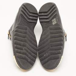مملوكة مسبقًا Giuseppe Zanotti Black Leather Zip Detail Sneakers Size 40