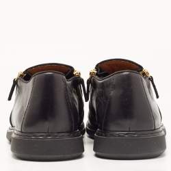 مملوكة مسبقًا Giuseppe Zanotti Black Leather Zip Detail Sneakers Size 40