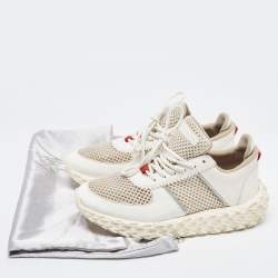 مملوكة مسبقًا Giuseppe Zanotti White Leather Urchin Low Top Sneakers Size 40