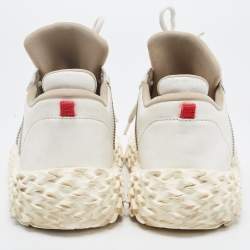 مملوكة مسبقًا Giuseppe Zanotti White Leather Urchin Low Top Sneakers Size 40