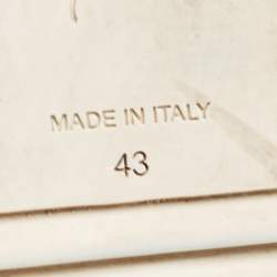 Pre Owned Giuseppe Zanotti Black/Beige Suede And Leather Double Zip Low Top Sneakers Size 43