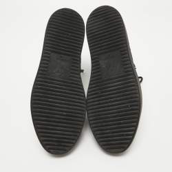 Pre Owned Giuseppe Zanotti Black Croc Embossed Leather Kriss High Top Sneakers Size 45