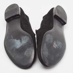 Giuseppe Zanotti Black Suede Crystal Embellished Smoking Slippers Size 44