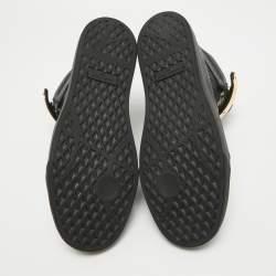 Giuseppe Zanotti Black Croc Embossed Leather High Top Sneakers Size 44