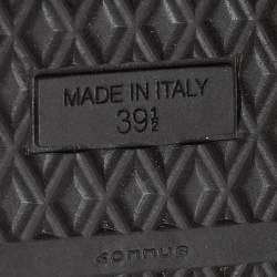 مملوكة مسبقًا Giuseppe Zanotti Navy Blue/Black Velvet and Leather Coby High Top Sneakers Size 39.5