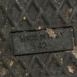 Pre Owned Giuseppe Zanotti Black Croc Embossed Leather Double Zip Sneakers Size 42