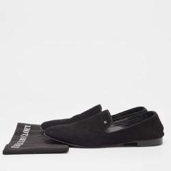 Giuseppe Zanotti Black Suede Kevin Smoking Slippers Size 44