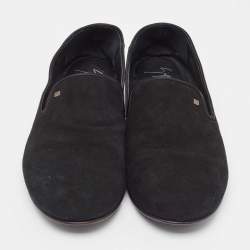 Giuseppe Zanotti Black Suede Kevin Smoking Slippers Size 44