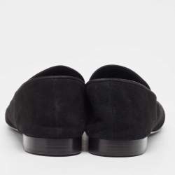 Giuseppe Zanotti Black Suede Kevin Smoking Slippers Size 44