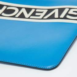 Givenchy Tri Color Leather Reverse Logo Flat Zip Pouch