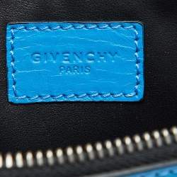 Givenchy Tri Color Leather Reverse Logo Flat Zip Pouch