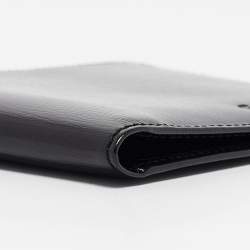 Givenchy Black Glossy Leather Bifold Compact Wallet