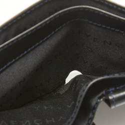 Givenchy Black Glossy Leather Logo Bifold Wallet