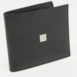 Givenchy Black Glossy Leather Logo Bifold Wallet