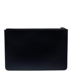 Givenchy Black Coated Canvas Large 4G Wrist Strap Pouch