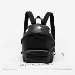 Pre Owned Givenchy Black Leather Star Backpack