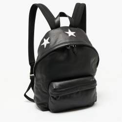 Pre Owned Givenchy Black Leather Star Backpack
