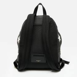 Pre Owned Givenchy Black Leather Star Backpack