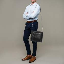 Givenchy Deep Green/Black Nylon and Leather Messenger Bag