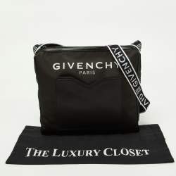Givenchy Deep Green/Black Nylon and Leather Messenger Bag