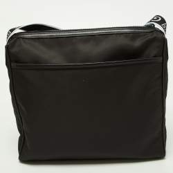 Givenchy Deep Green/Black Nylon and Leather Messenger Bag