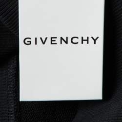 مملوكة مسبقًا Givenchy Black Cotton Logo Embroidered Hoodie S