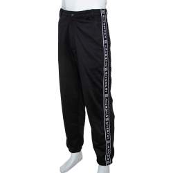 Pre Owned Givenchy Black Side Logo Tape Detail Jogging Pants XL