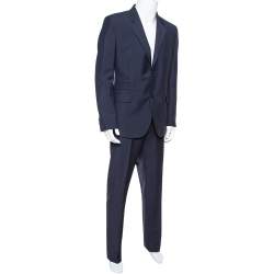 Givenchy Navy Blue Wool & Mohair Tailored Suit XXXL
