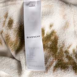 Givenchy White Tie-Dye Heart Printed Cotton Knit Oversized Hoodie S