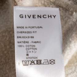Givenchy White Tie-Dye Heart Printed Cotton Knit Oversized Hoodie S