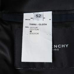 Pre Owned Givenchy Navy Blue Cotton Contrast Single-Breasted Blazer XL